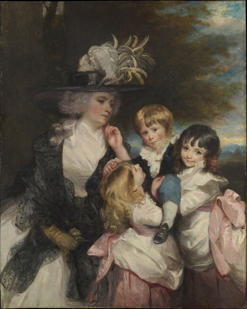 Lady Smith (Charlotte Delaval) and Her Children (George Henry, Louisa, and Charlotte), Sir Joshua Reynolds (British, Plympton 1723–1792 London), Oil on canvas 