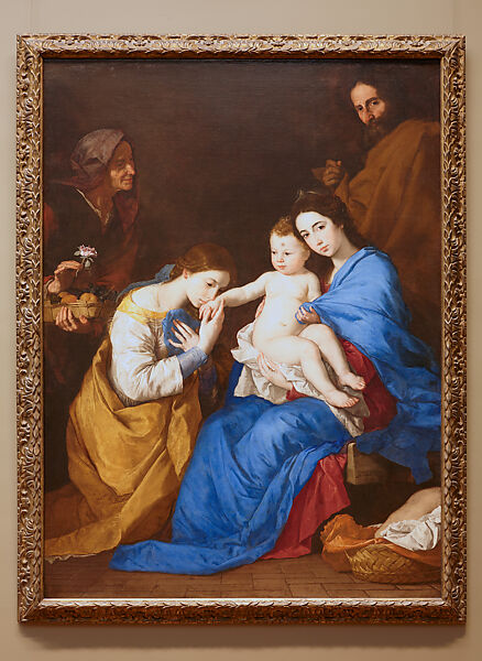 The Holy Family with Saints Anne and Catherine of Alexandria, Jusepe de Ribera (called Lo Spagnoletto) (Spanish, Játiva 1591–1652 Naples), Oil on canvas