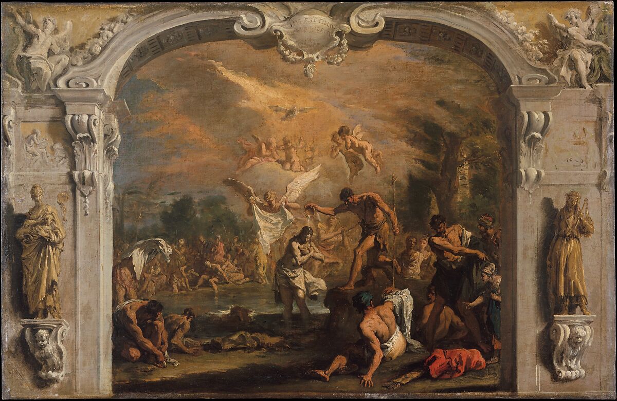 The Baptism of Christ, Sebastiano Ricci (Italian, Belluno 1659–1734 Venice), Oil on canvas 