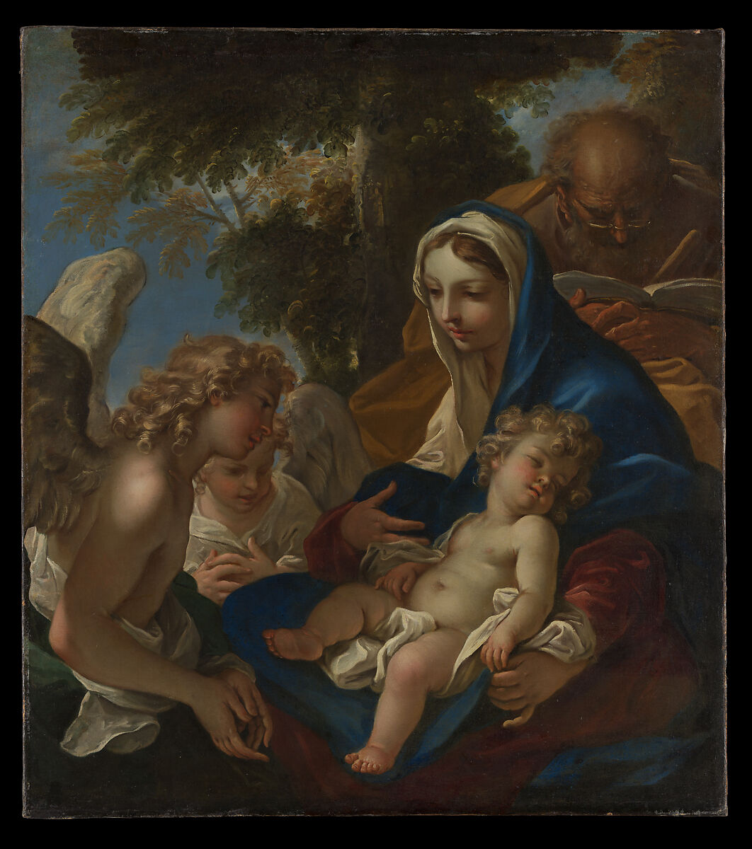The Holy Family with Angels, Sebastiano Ricci (Italian, Belluno 1659–1734 Venice), Oil on canvas 