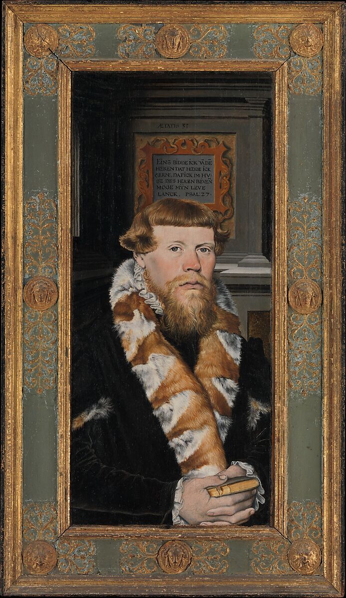 Christ Blessing, Surrounded by a Donor Family, German Painter (probably active Hamburg and Lower Saxony, 1560s–80s), Oil and gold on oak