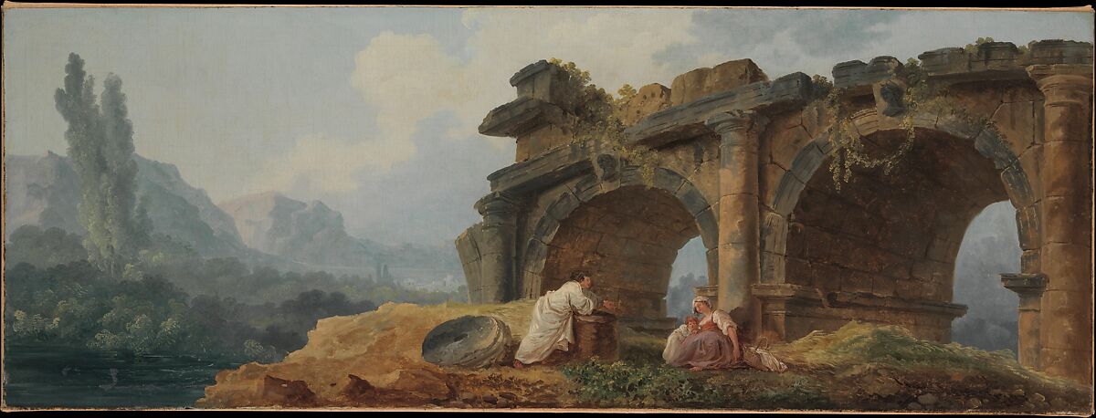Arches in Ruins, Hubert Robert (French, Paris 1733–1808 Paris), Oil on canvas 
