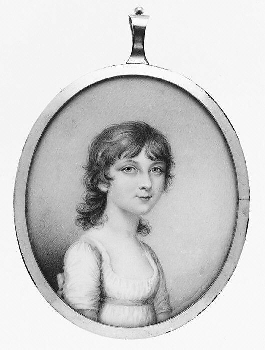 Portrait of a Girl, Sampson Towgood Roch (Irish, 1759–1847), Ivory 