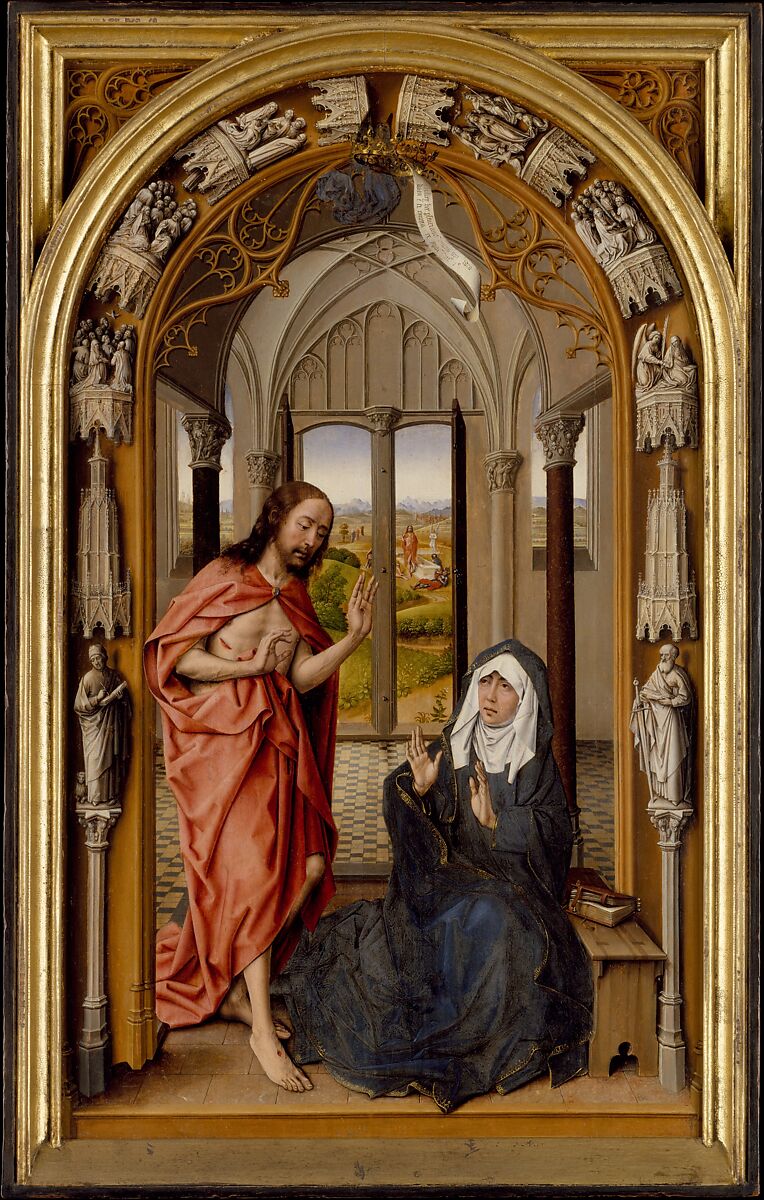 Christ Appearing to His Mother, Juan de Flandes  Netherlandish, Oil on wood