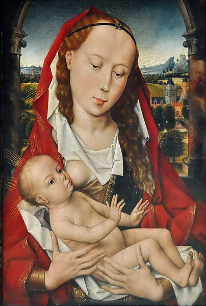 The Annunciation, Hans Memling (Netherlandish, Seligenstadt, active by 1465–died 1494 Bruges), Oil on wood