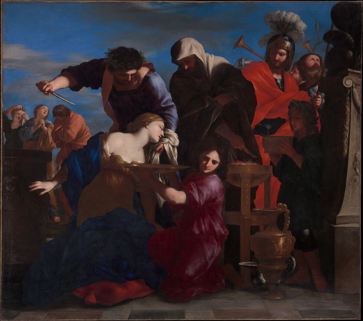 The Sacrifice of Polyxena, Giovanni Francesco Romanelli (Italian, Viterbo ca. 1610–1662 Viterbo), Oil on canvas 