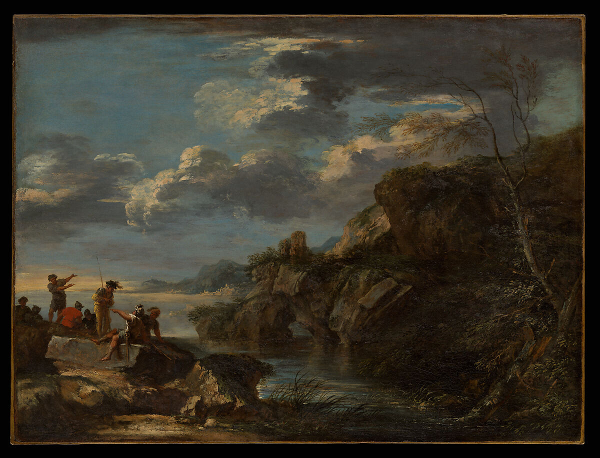Bandits on a Rocky Coast, Salvator Rosa (Italian, Arenella (Naples) 1615–1673 Rome), Oil on canvas 