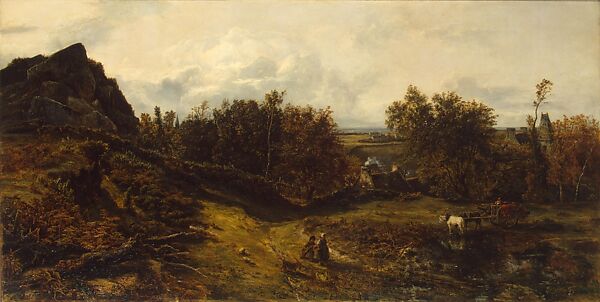 An Old Chapel in a Valley, Théodore Rousseau (French, Paris 1812–1867 Barbizon), Oil on wood