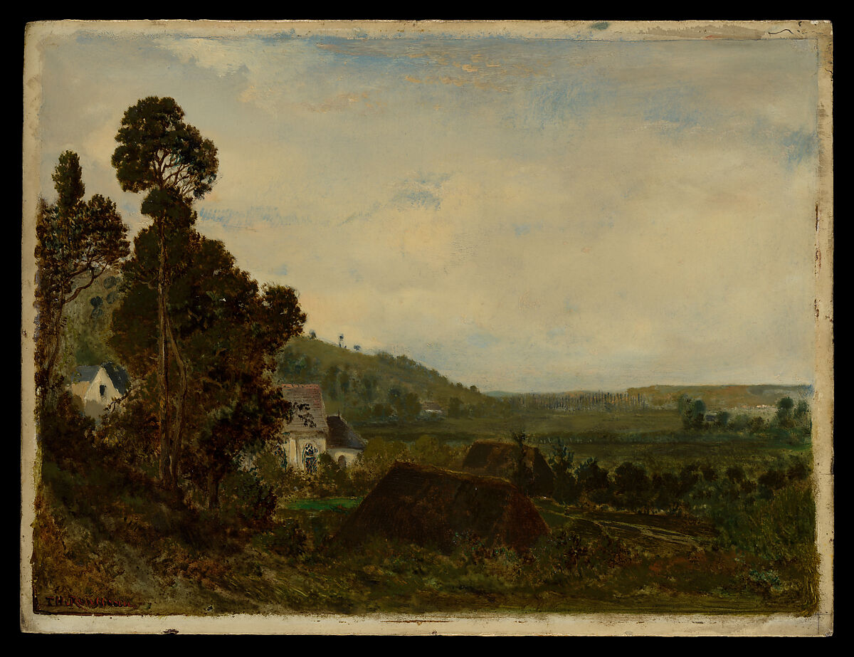 An Old Chapel in a Valley, Théodore Rousseau (French, Paris 1812–1867 Barbizon), Oil on wood 