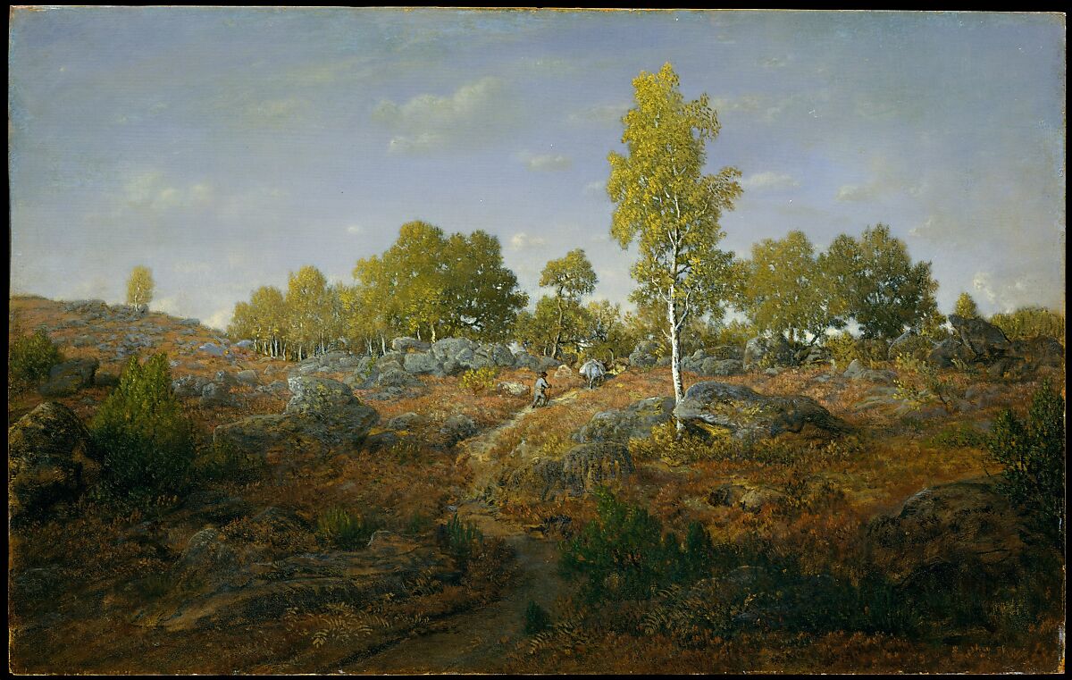 An Early Summer Morning in the Forest of Fontainebleau, Théodore Rousseau (French, Paris 1812–1867 Barbizon), Oil on wood 