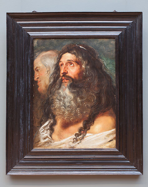 Study of Two Heads, Peter Paul Rubens (Flemish, Siegen 1577–1640 Antwerp), Oil on wood