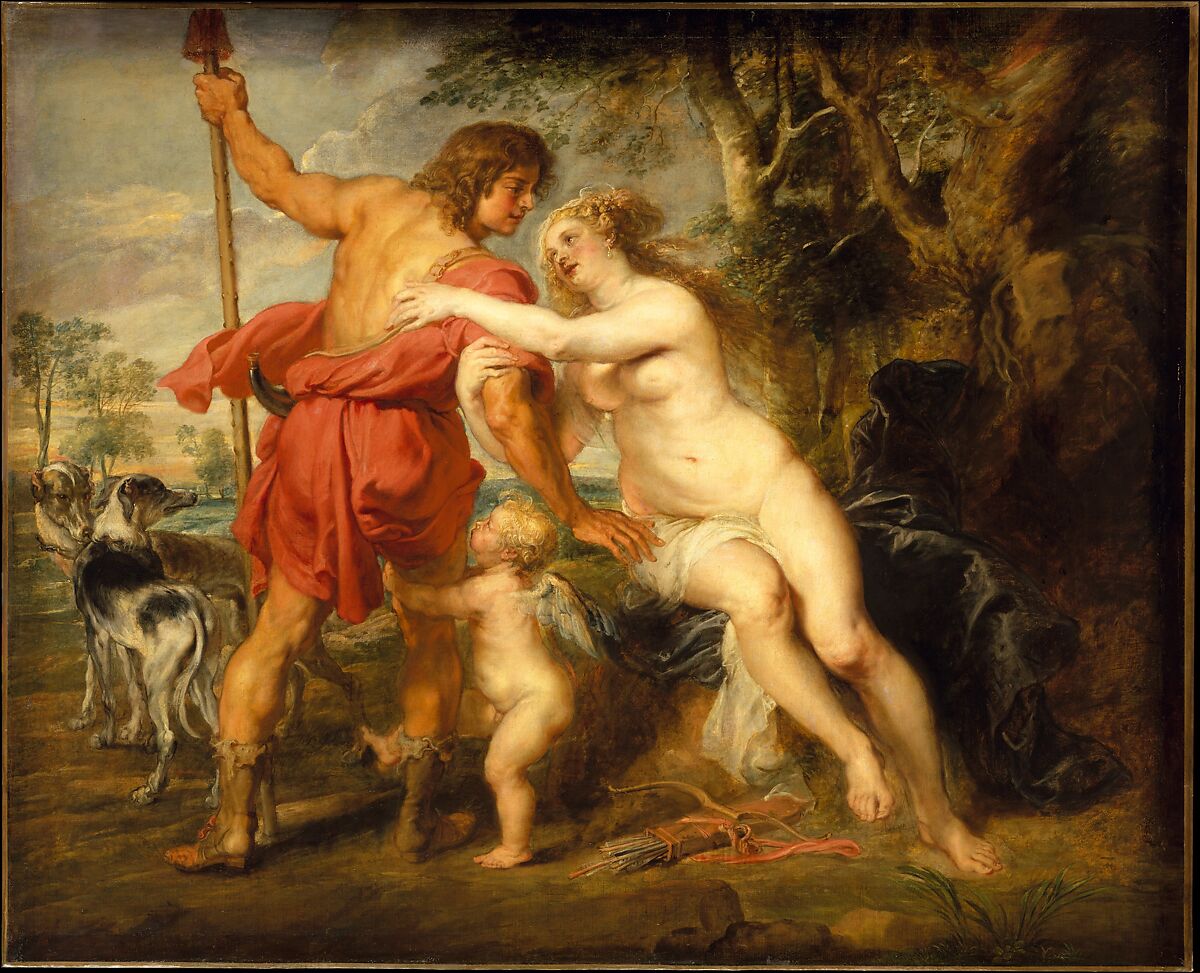 Venus and Adonis, Peter Paul Rubens (Flemish, Siegen 1577–1640 Antwerp), Oil on canvas 