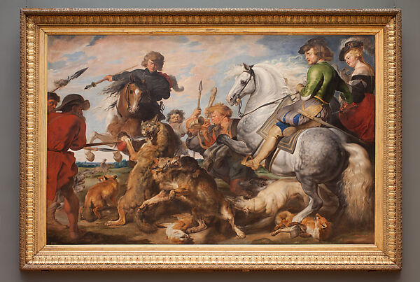 Wolf and Fox Hunt, Peter Paul Rubens (Flemish, Siegen 1577–1640 Antwerp) and Workshop, Oil on canvas