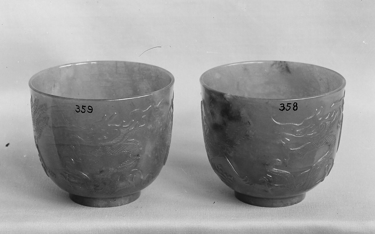 One of pair of cups, Jadeite, China