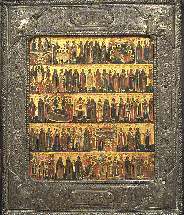 Calendar of Saints and Festivals, Russian Painter (17th/18th century), Tempera on wood, gold ground 