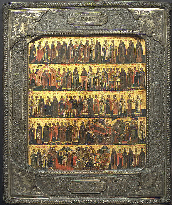 Calendar of Saints and Festivals, Russian Painter (17th/18th century), Tempera on wood, gold ground