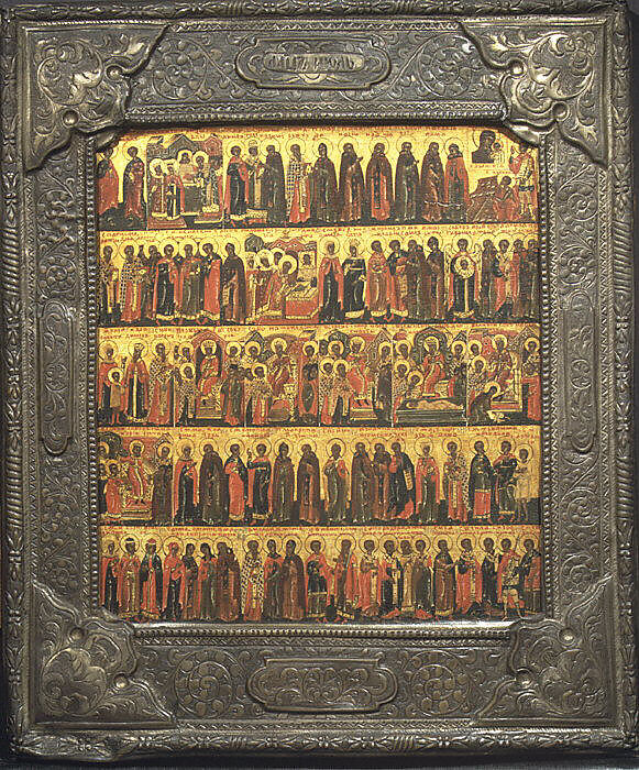 Calendar of Saints and Festivals, Russian Painter (17th/18th century), Tempera on wood, gold ground