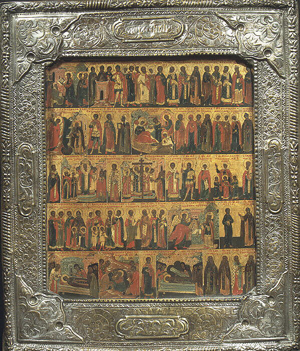 Calendar of Saints and Festivals, Russian Painter (17th/18th century), Tempera on wood, gold ground