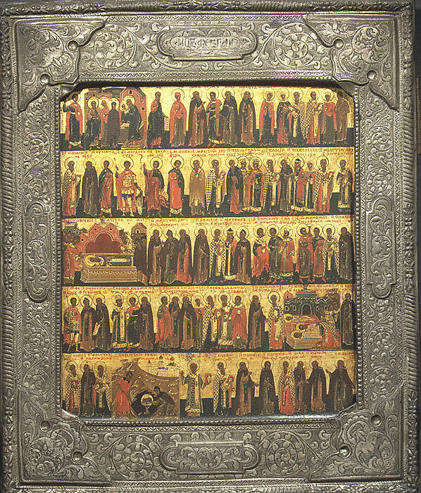 Calendar of Saints and Festivals, Russian Painter (17th/18th century), Tempera on wood, gold ground