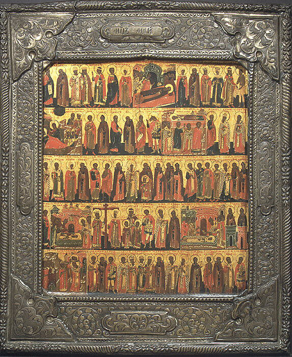Calendar of Saints and Festivals, Russian Painter (17th/18th century), Tempera on wood, gold ground