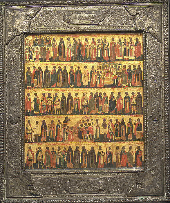 Calendar of Saints and Festivals, Russian Painter (17th/18th century), Tempera on wood, gold ground