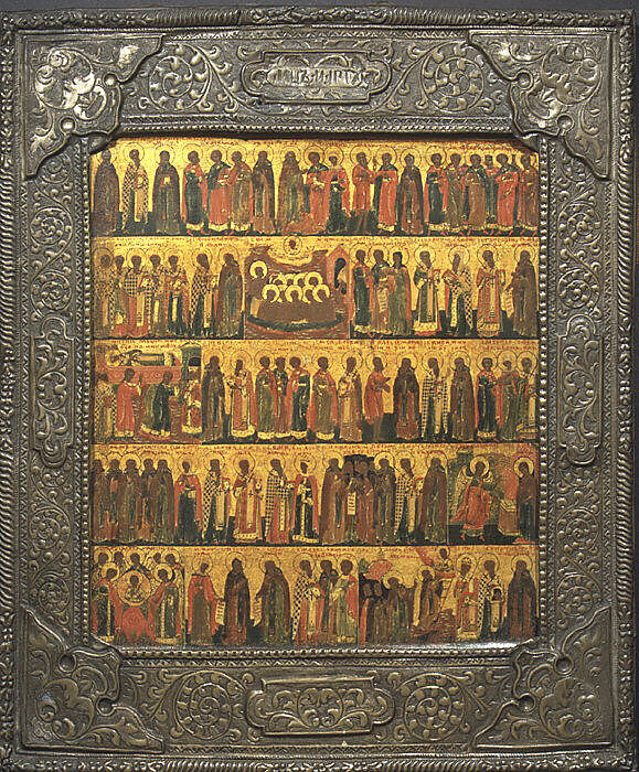 Calendar of Saints and Festivals, Russian Painter (17th/18th century), Tempera on wood, gold ground