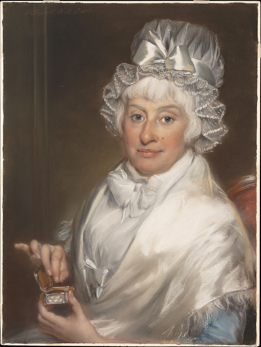 Mrs. Robert Shurlock Sr. (Ann Manwaring), John Russell (British, Guildford 1745–1806 Hull), Pastel on paper, laid down on canvas 