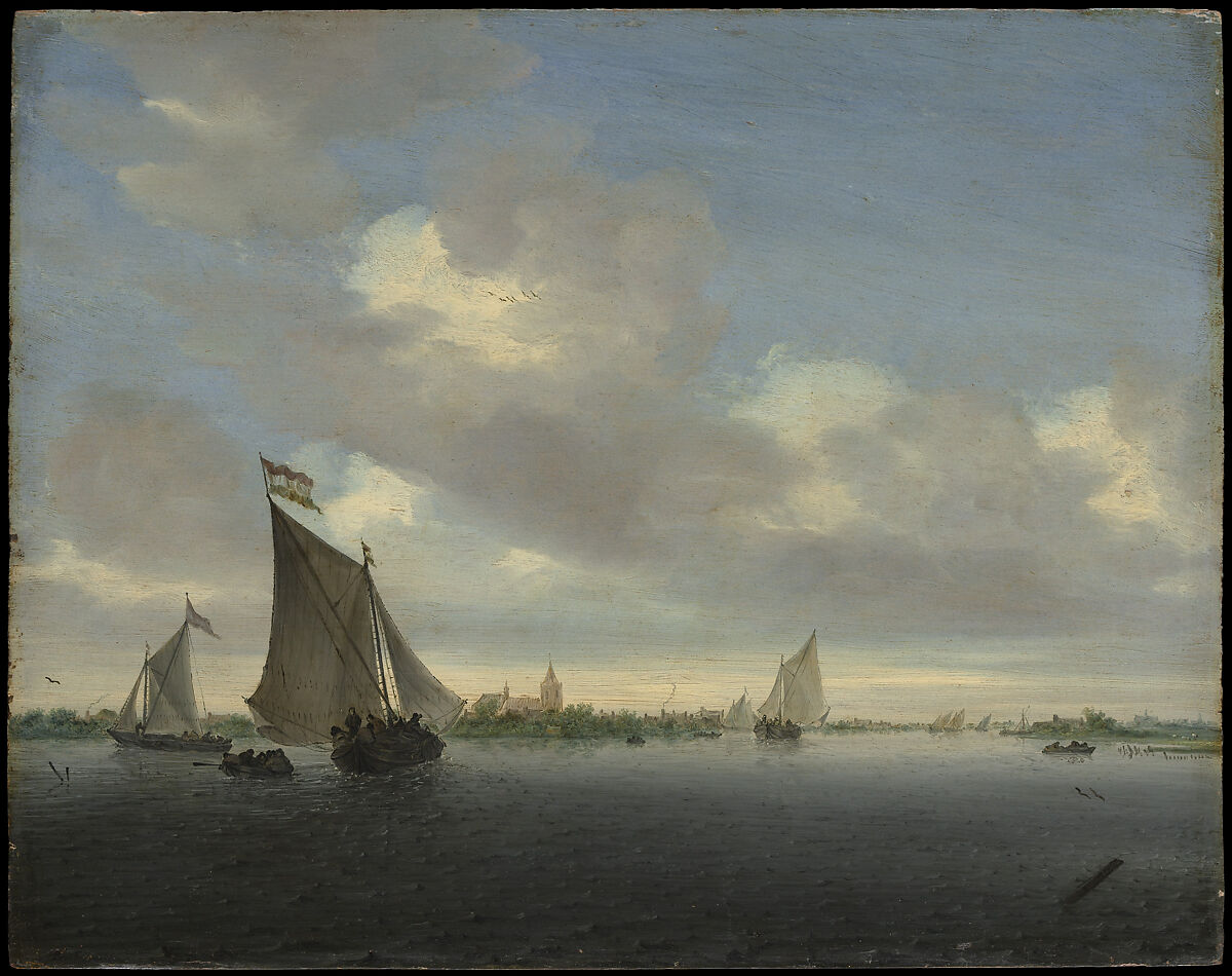 Marine, Salomon van Ruysdael  Dutch, Oil on wood