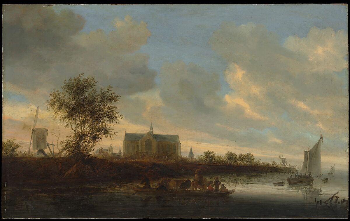 View of the Town of Alkmaar, Salomon van Ruysdael (Dutch, Naarden, born ca. 1600–1603, died 1670 Haarlem), Oil on wood 