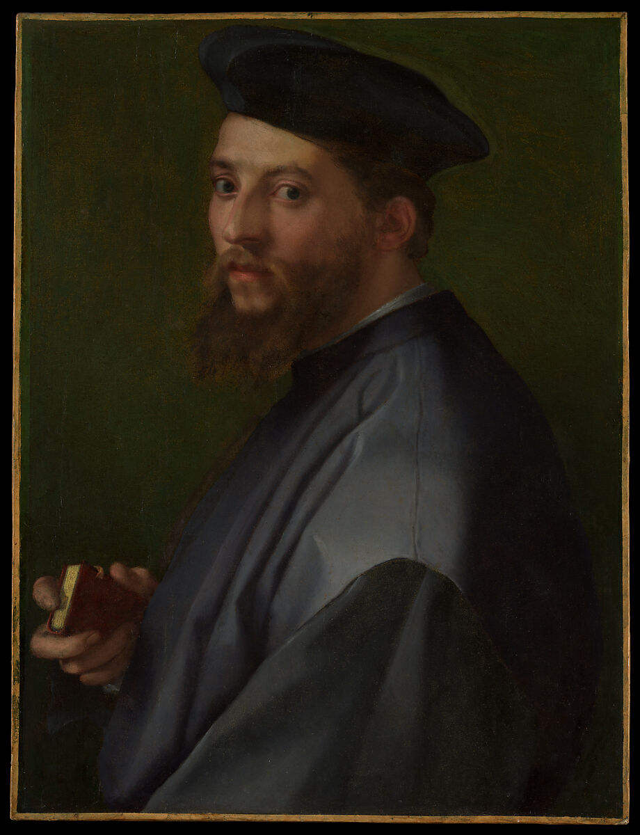 Portrait of a Man, Andrea del Sarto (Andrea d'Agnolo)  Italian, Oil on canvas, transferred from wood