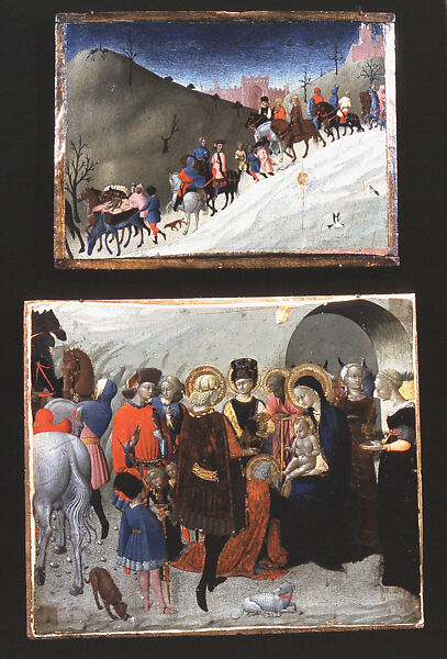 The Journey of the Magi, Sassetta (Stefano di Giovanni) (Italian, Siena or Cortona ca. 1400–1450 Siena), Tempera and gold on wood