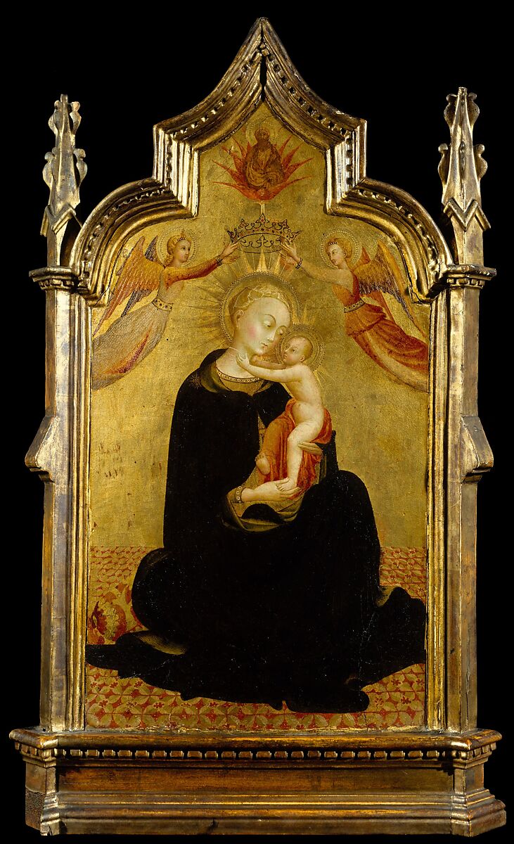 Madonna and Child with Angels, Sassetta (Stefano di Giovanni)  Italian, Tempera on wood, gold ground