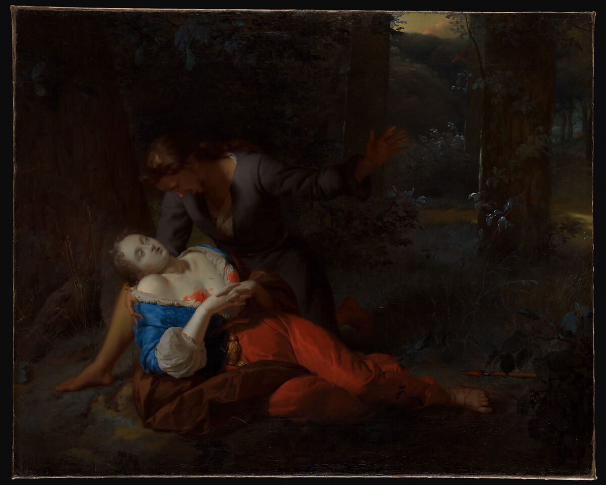 Cephalus and Procris, Godfried Schalcken (Dutch, Made 1643–1706 The Hague), Oil on canvas 