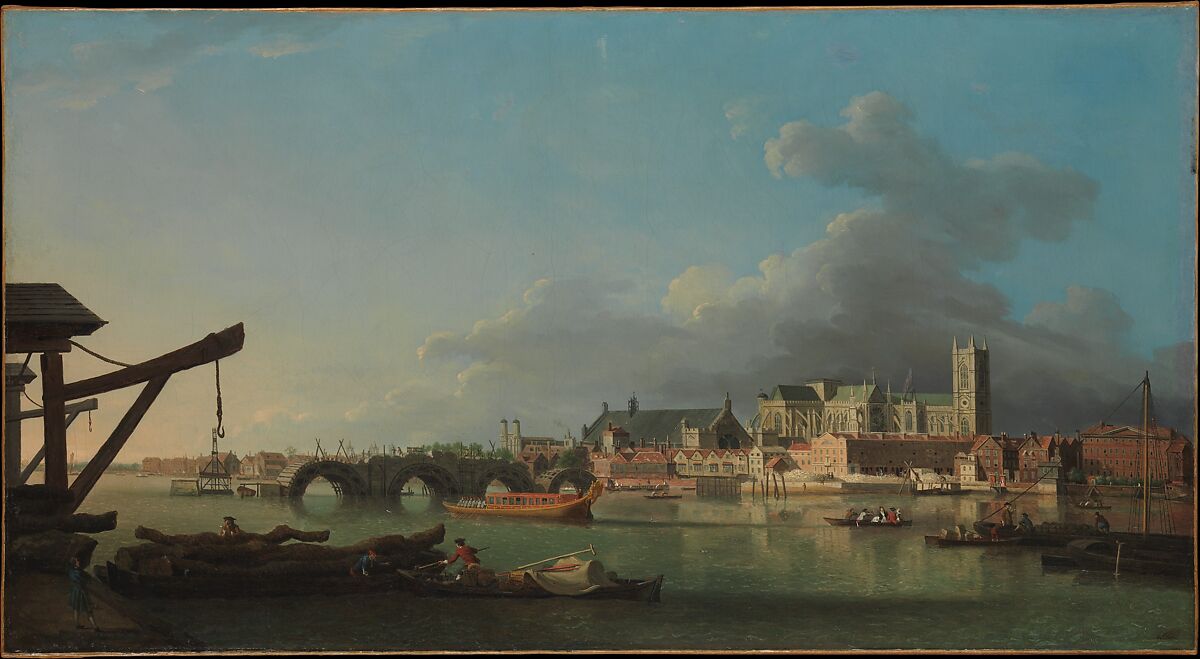 The Building of Westminster Bridge, Samuel Scott (British, London ca. 1702–1772 Bath), Oil on canvas 