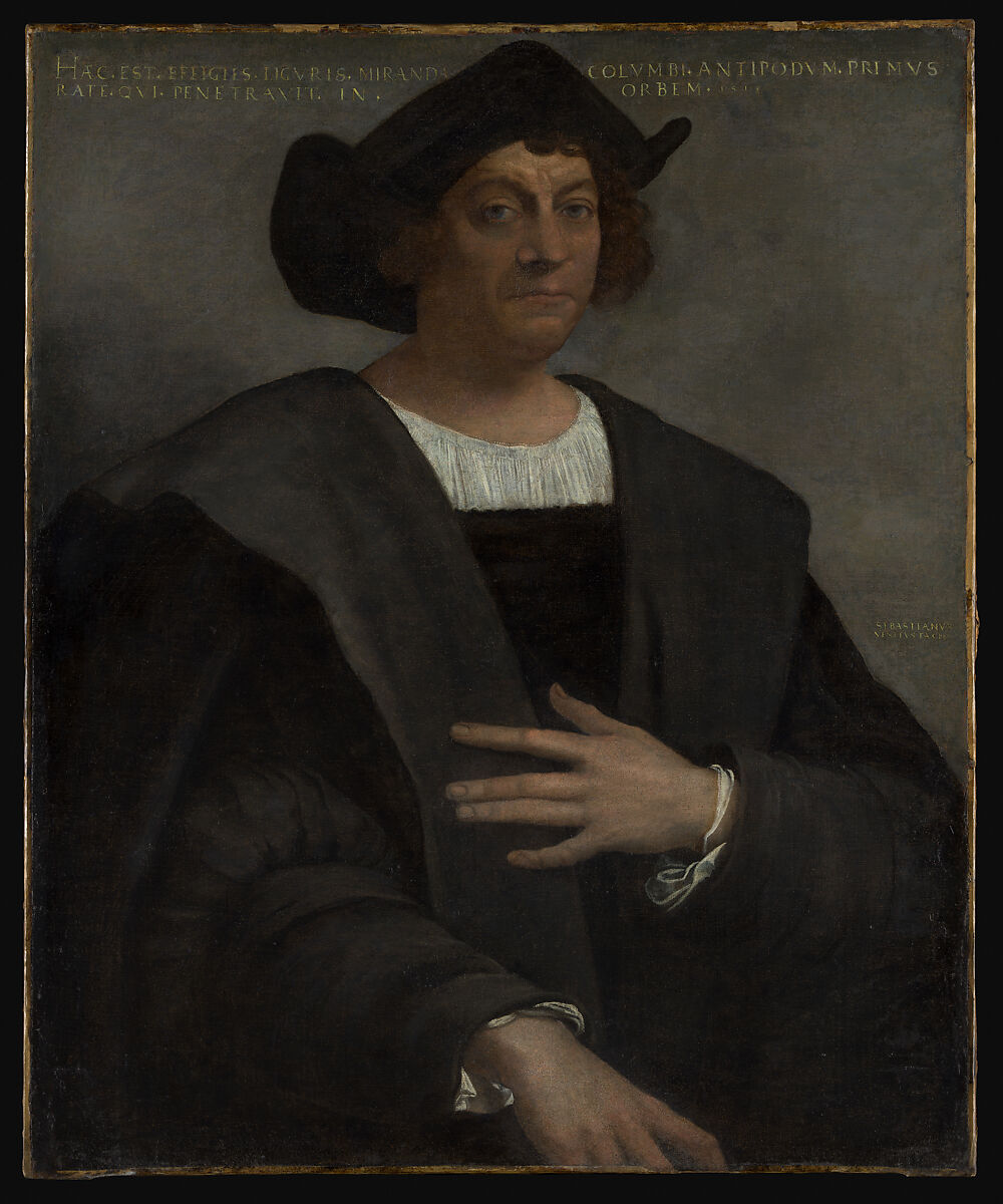 Portrait of a Man, Said to be Christopher Columbus (born about 1446, died 1506), Sebastiano del Piombo (Sebastiano Luciani) (Italian, Venice (?) 1485/86–1547 Rome), Oil on canvas 