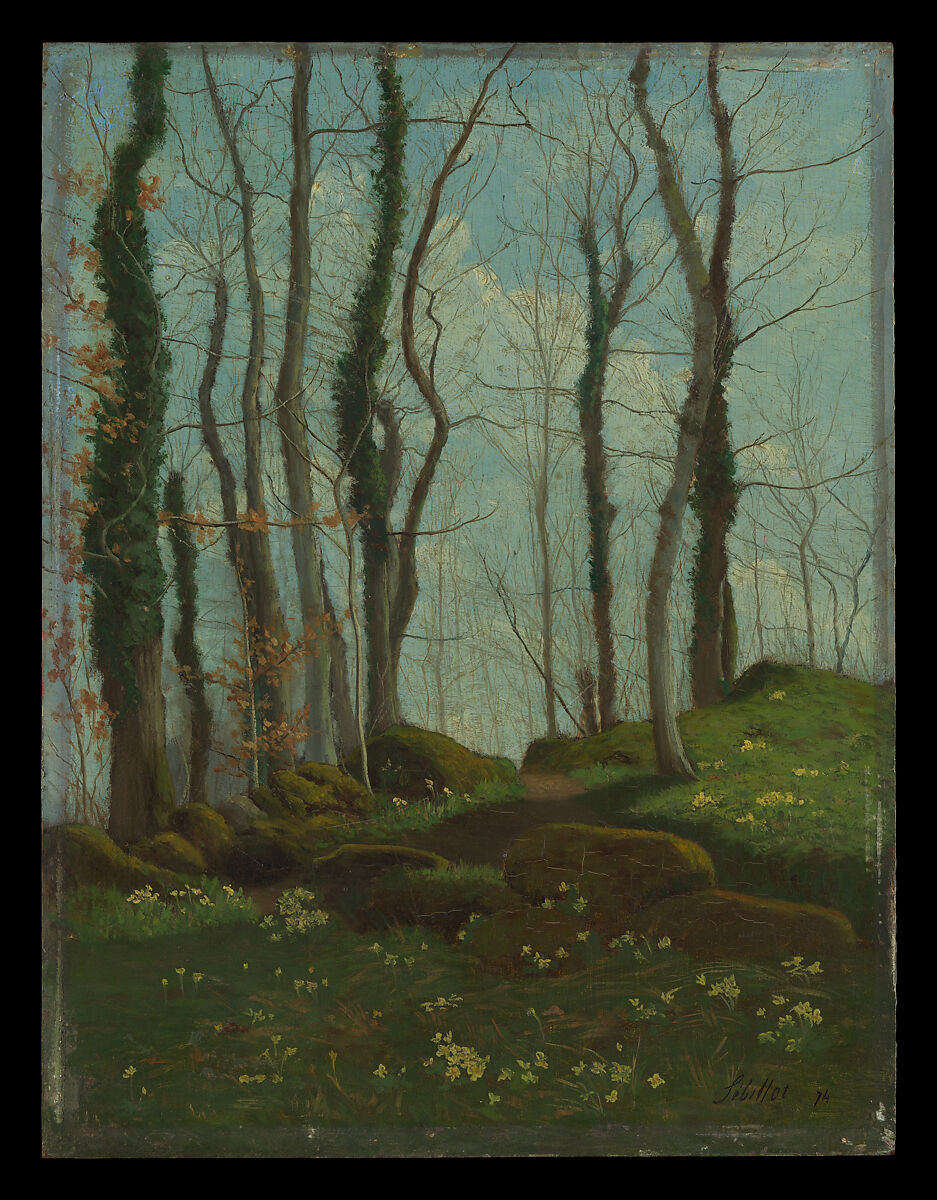 Spring in Brittany, Paul Sébillot (French, Matignon 1843–1918 Paris), Oil on wood 