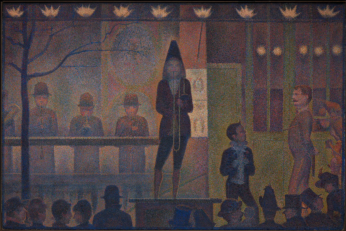 Circus Sideshow (Parade de cirque), Georges Seurat (French, Paris 1859–1891 Paris), Oil on canvas 