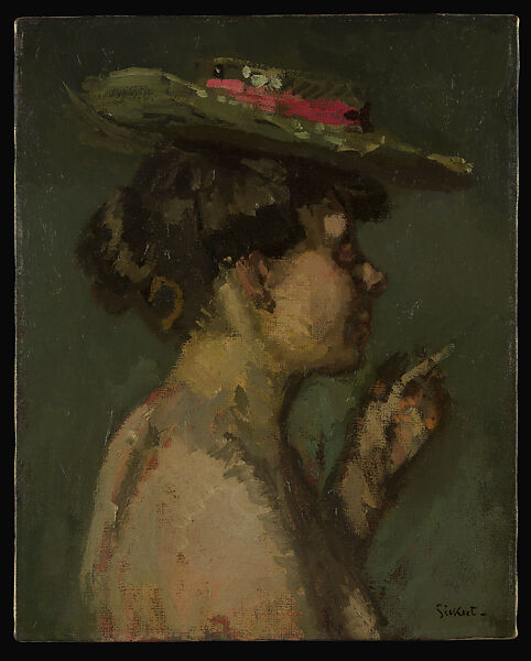 The Cigarette (Jeanne Daurmont), Walter Richard Sickert (British, Munich 1860–1942 Bathampton, Somerset), Oil on canvas 