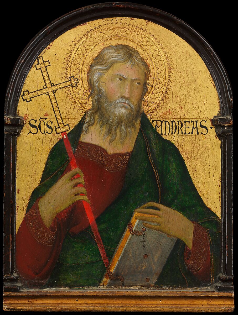 Saint Andrew, Workshop of Simone Martini (Italian, Siena, active by 1315–died 1344 Avignon), Tempera on wood, gold ground 