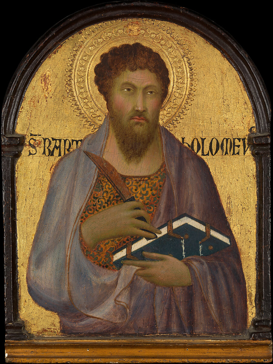 Saint Bartholomew, Workshop of Simone Martini (Italian, Siena, active by 1315–died 1344 Avignon), Tempera on wood, gold ground 