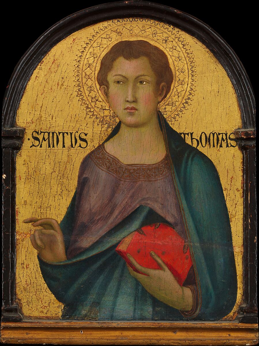 Saint Thomas, Workshop of Simone Martini (Italian, Siena, active by 1315–died 1344 Avignon), Tempera on wood, gold ground 
