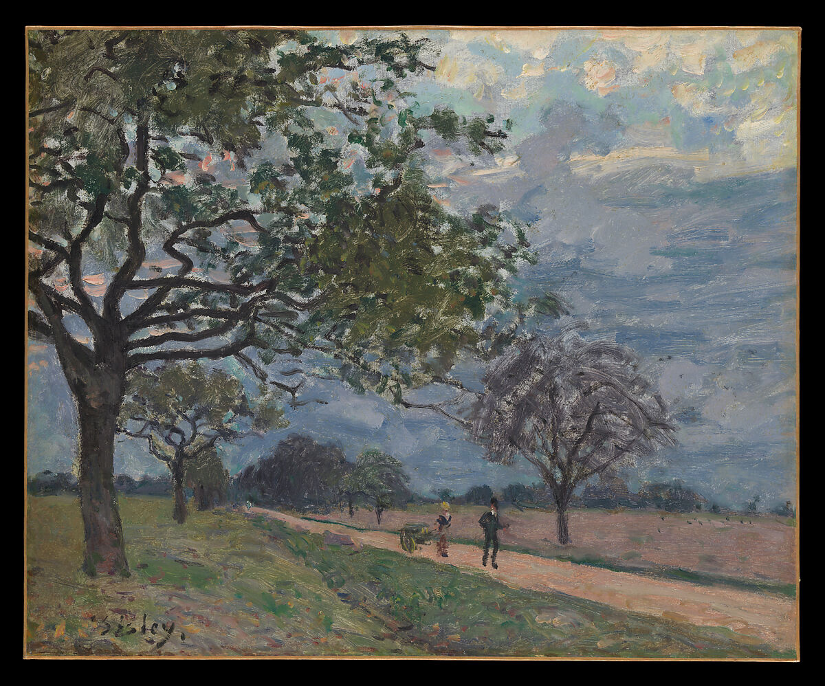 The Road from Versailles to Louveciennes, Alfred Sisley (British, Paris 1839–1899 Moret-sur-Loing), Oil on canvas 