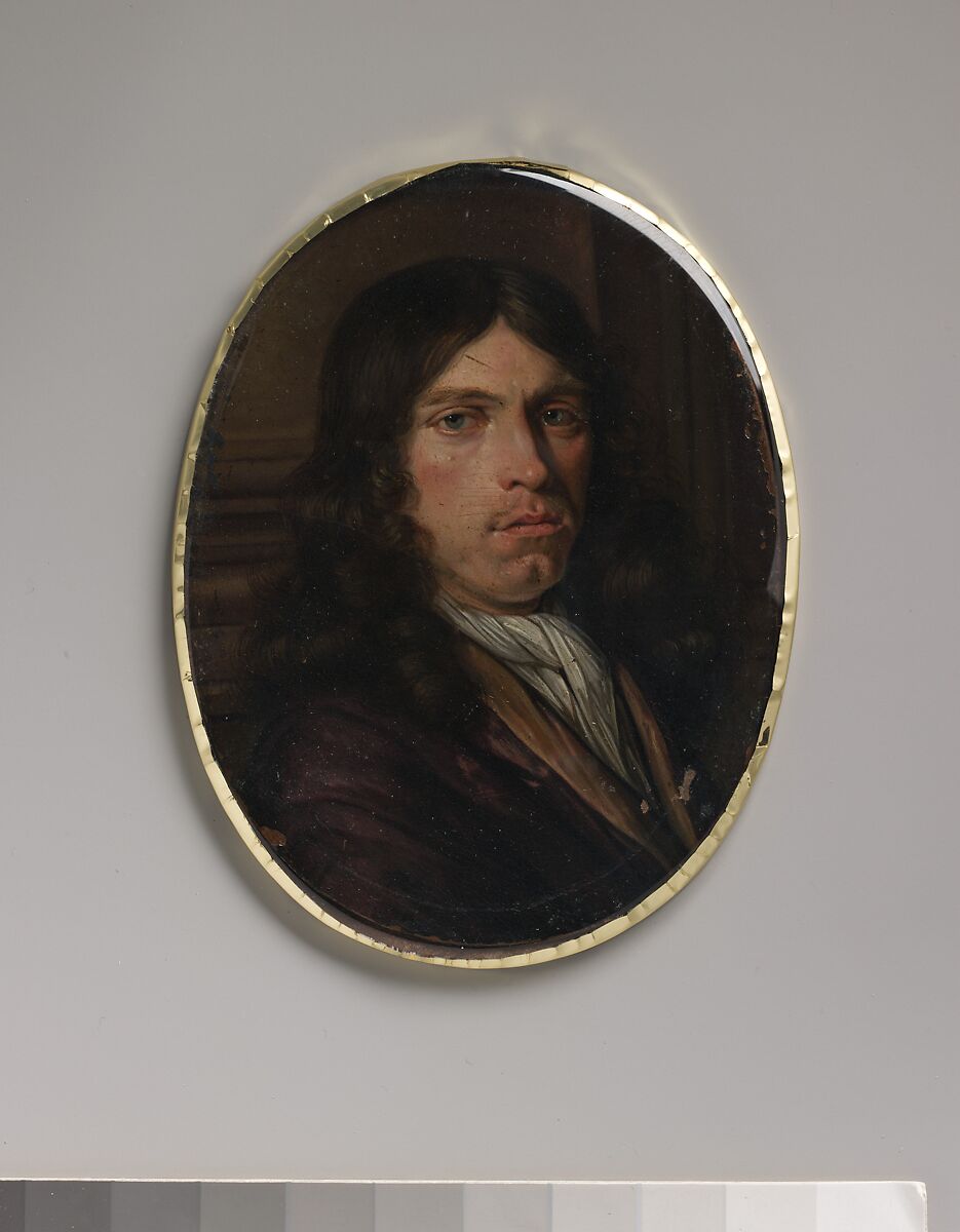 Portrait of a Man, Attributed to Pieter van Slingelandt (Dutch, Leiden 1640–1691 Leiden), Oil on copper 