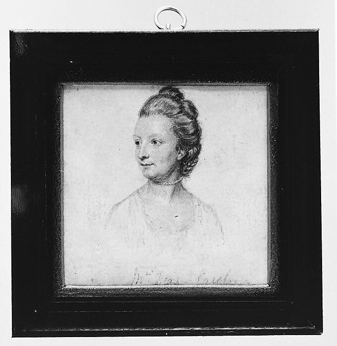 Mrs. Caroline Deas, John Smart (British, Norfolk 1741–1811 London), Pencil and watercolor on paper 