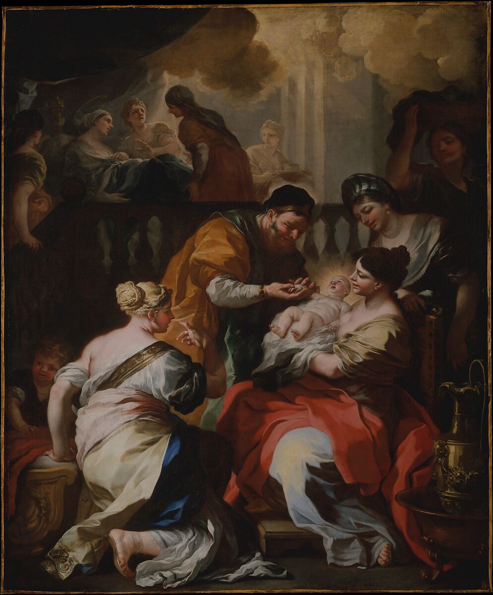 The Birth of the Virgin, Francesco Solimena (Italian, Canale di Serino 1657–1747 Barra), Oil on canvas 
