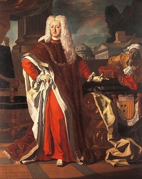 Diego Pignatelli d'Aragona (1687–1750) and an Enslaved Servant, Francesco Solimena (Italian, Canale di Serino 1657–1747 Barra), Oil on canvas