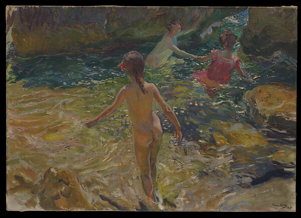 The Bath, Jávea, Joaquín Sorolla y Bastida (Spanish, Valencia 1863–1923 Cercedilla), Oil on canvas 