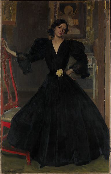Señora de Sorolla (Clotilde García del Castillo, 1865–1929) in Black, Joaquín Sorolla y Bastida (Spanish, Valencia 1863–1923 Cercedilla), Oil on canvas 