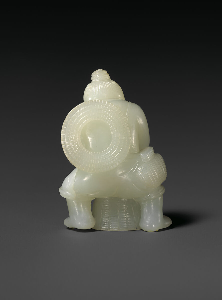 Figure of a fisherman, Jade (nephrite), China
