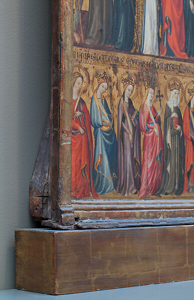 The Trinity Adored by All Saints, Spanish Painter (ca. 1400), Tempera and gold on wood